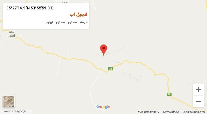 روستای انجیل اب بر روی نقشه