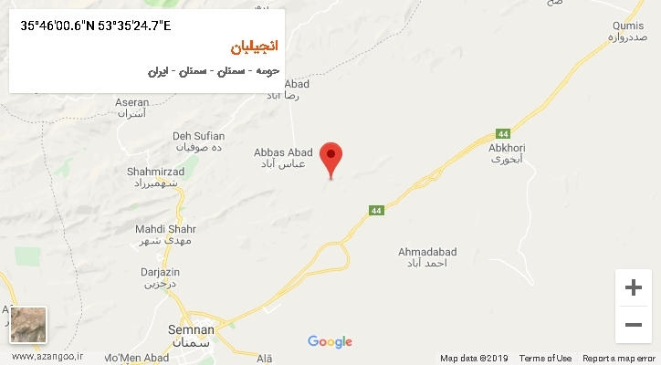 روستای انجیلبان بر روی نقشه