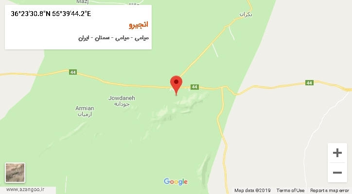 روستای انجیرو بر روی نقشه
