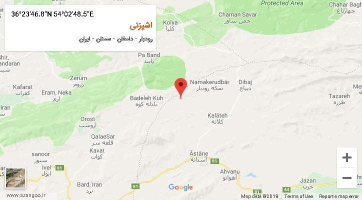روستای اشپزنی بر روی نقشه