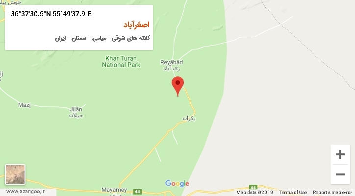 روستای اصغرآباد بر روی نقشه