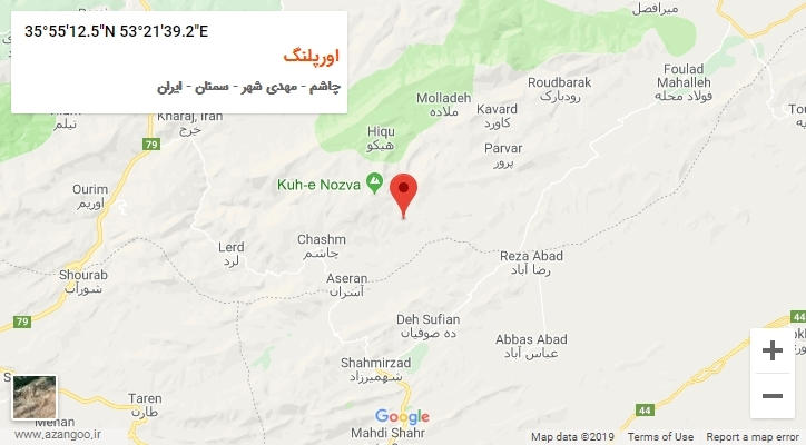 روستای اورپلنگ بر روی نقشه