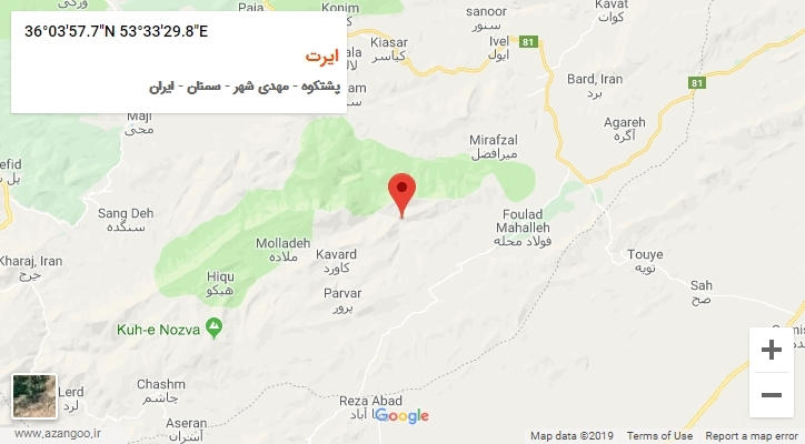 روستای ایرت بر روی نقشه