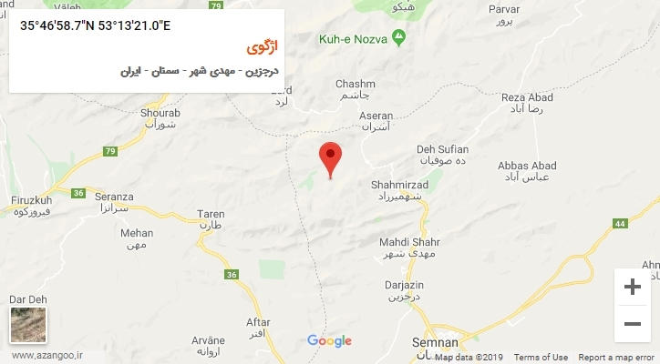 روستای اژگوی بر روی نقشه