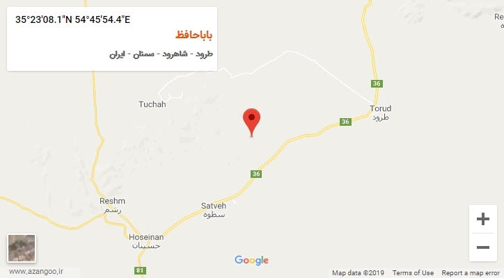 روستای باباحافظ بر روی نقشه