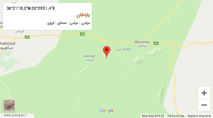 روستای باباخان بر روی نقشه