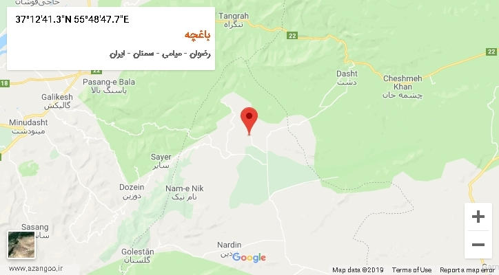 روستای باغچه بر روی نقشه