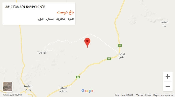روستای باغ دوست بر روی نقشه