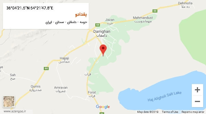 روستای بغدادو بر روی نقشه