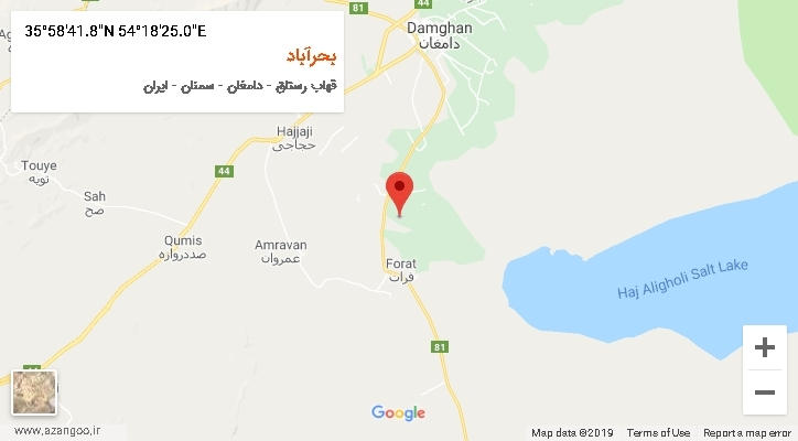 روستای بحرآباد بر روی نقشه