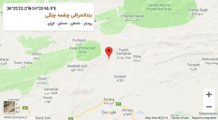 روستای بندانحرافی چشمه چنگی بر روی نقشه