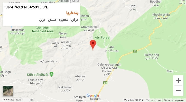 روستای بندخرپا بر روی نقشه