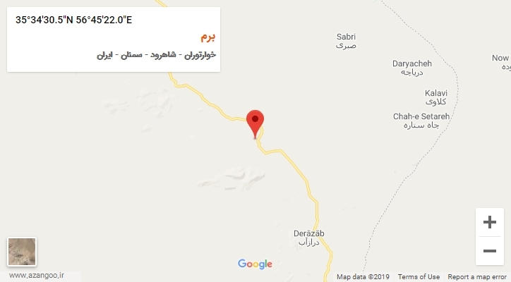 روستای برم بر روی نقشه
