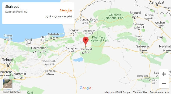 دهستان بیارجمند بر روی نقشه