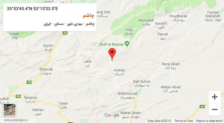 روستای چاشم بر روی نقشه