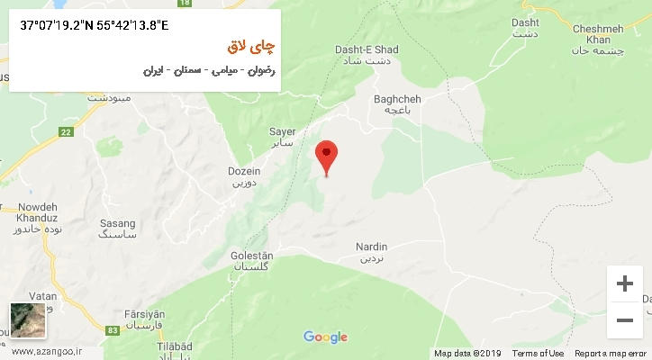 روستای چای لاق بر روی نقشه