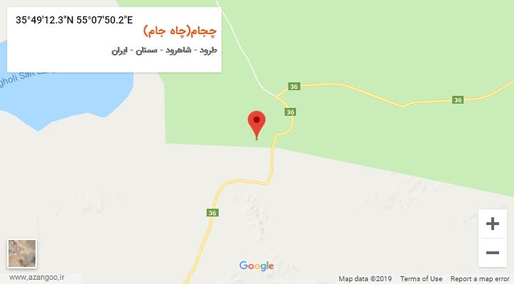 روستای چجام(چاه جام) بر روی نقشه