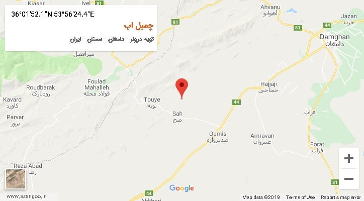 روستای چمبل اب بر روی نقشه