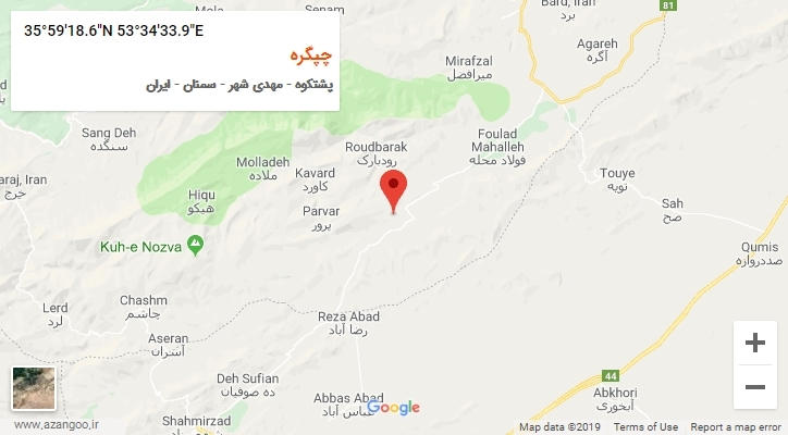 روستای چپگره بر روی نقشه