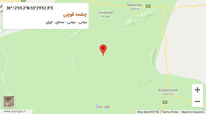 روستای چشمه قوچی بر روی نقشه