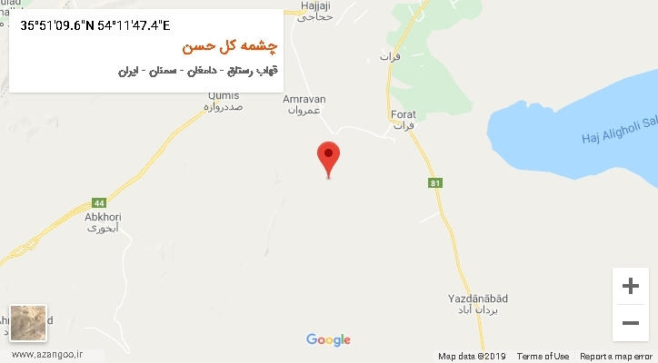 روستای چشمه کل حسن بر روی نقشه