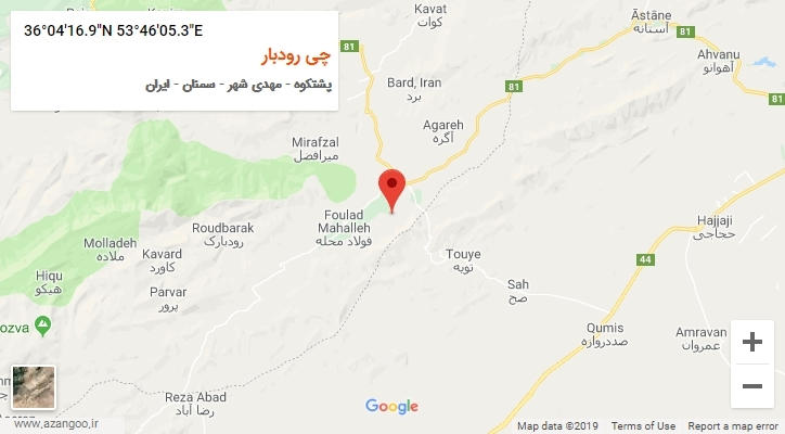 روستای چی رودبار بر روی نقشه