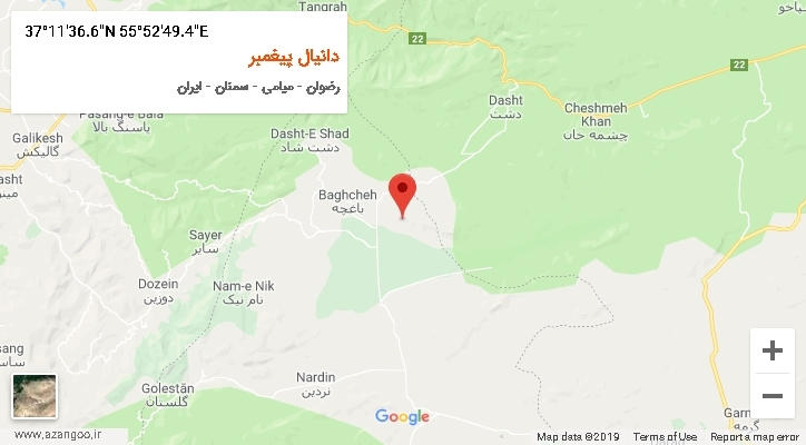 روستای دانیال پیغمبر بر روی نقشه