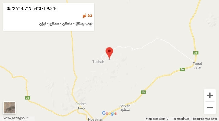 روستای ده نو بر روی نقشه