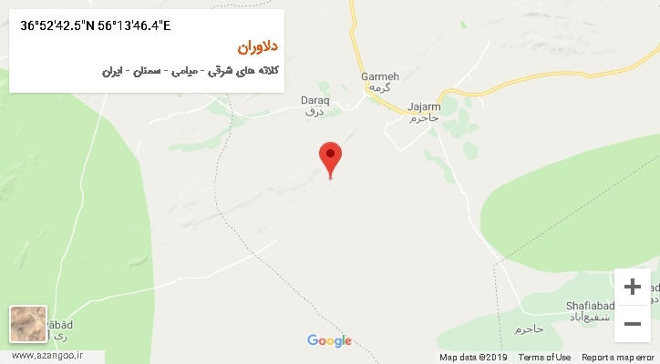 روستای دلاوران بر روی نقشه