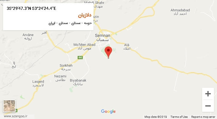 روستای دلازیان بر روی نقشه
