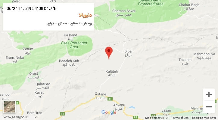 روستای دنبوبالا بر روی نقشه