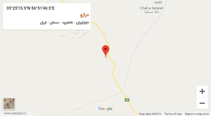 روستای درازو بر روی نقشه