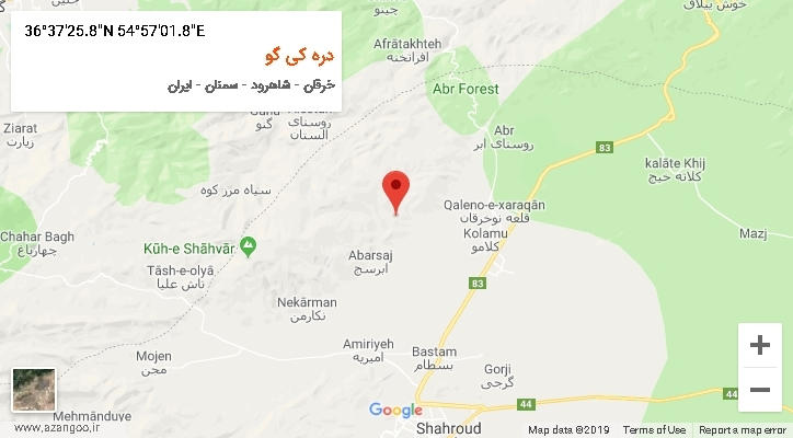 روستای دره کی گو بر روی نقشه