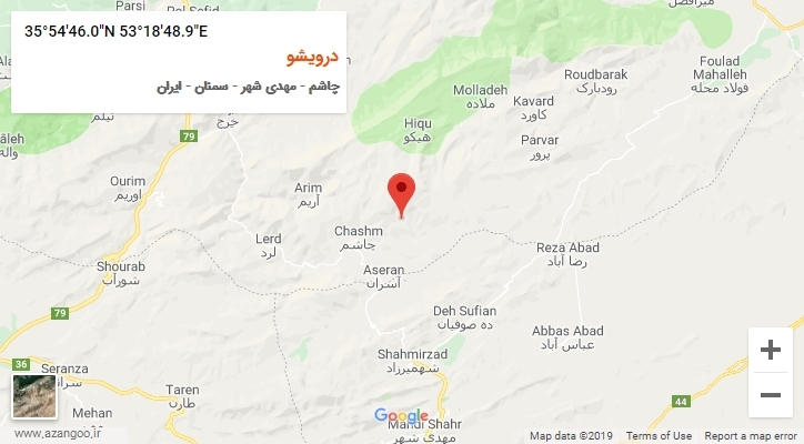 روستای درویشو بر روی نقشه