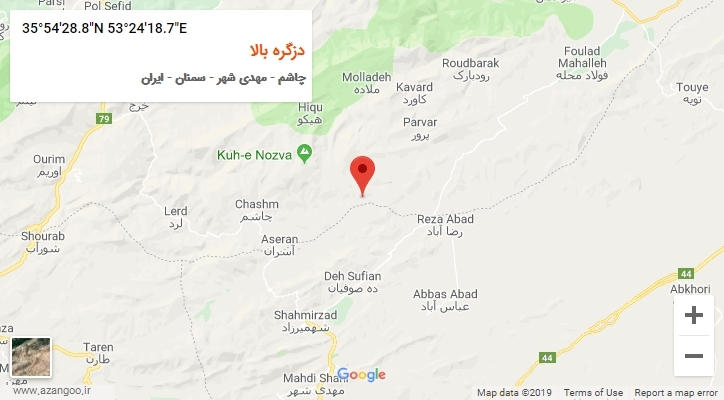روستای دزگره بالا بر روی نقشه
