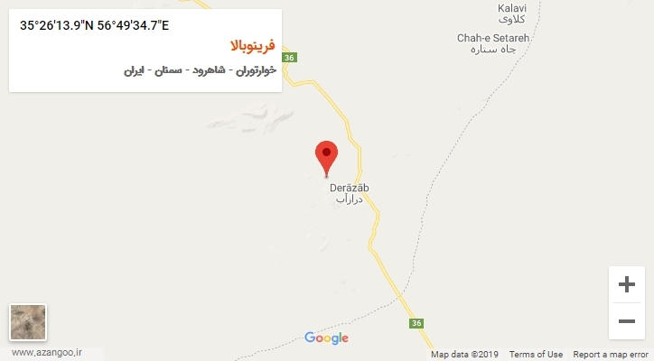 روستای فرینوبالا بر روی نقشه
