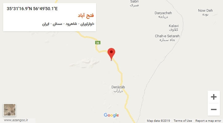 روستای فتح آباد بر روی نقشه