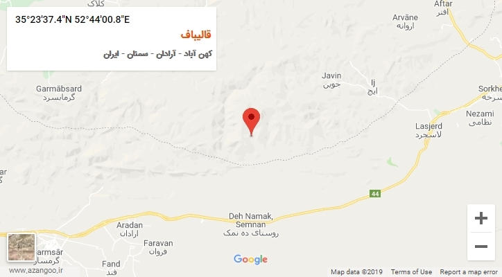 روستای قالیباف بر روی نقشه