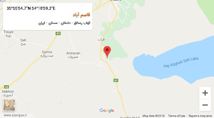 روستای قاسم آباد بر روی نقشه