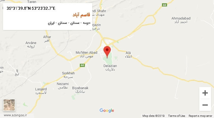 روستای قاسم آباد بر روی نقشه