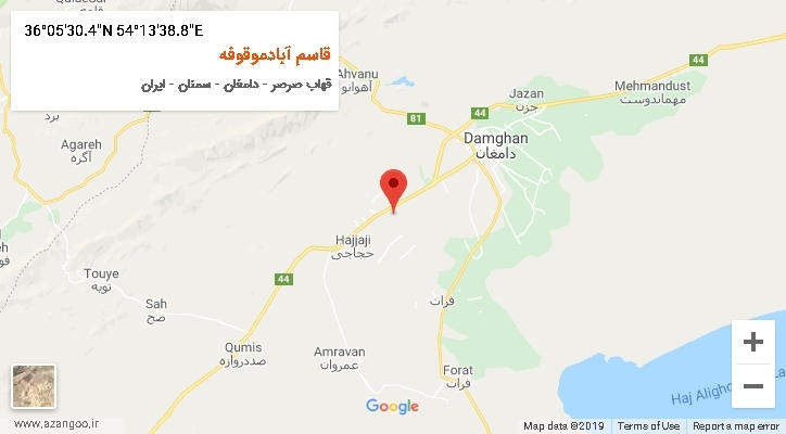 روستای قاسم آبادموقوفه بر روی نقشه