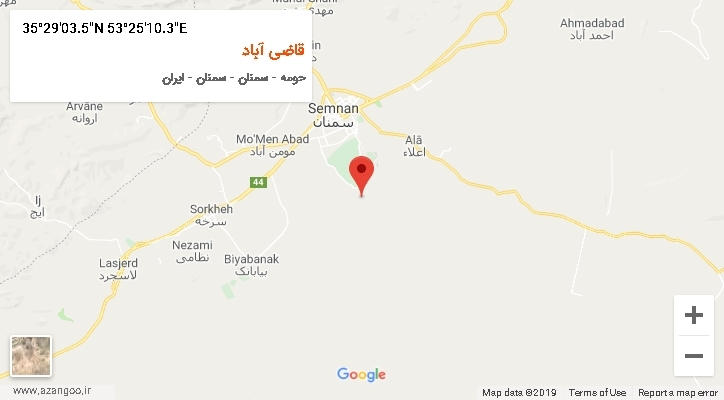 روستای قاضی آباد بر روی نقشه