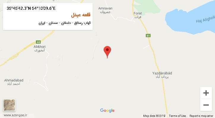 روستای قلعه عبدل بر روی نقشه