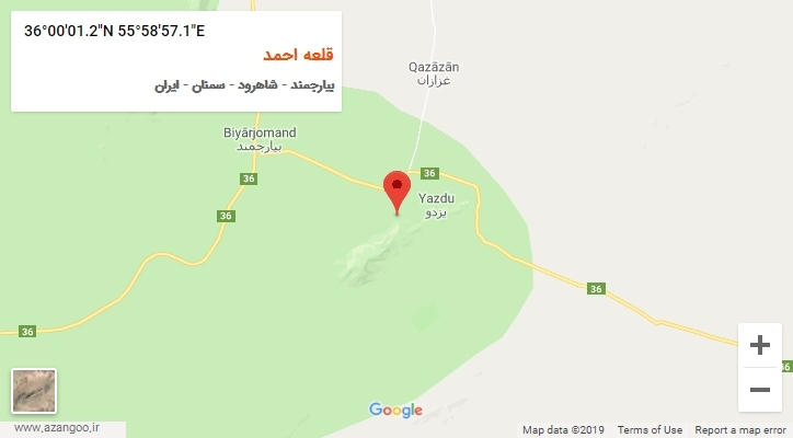 روستای قلعه احمد بر روی نقشه