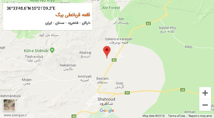 روستای قلعه قربانعلی بیگ بر روی نقشه