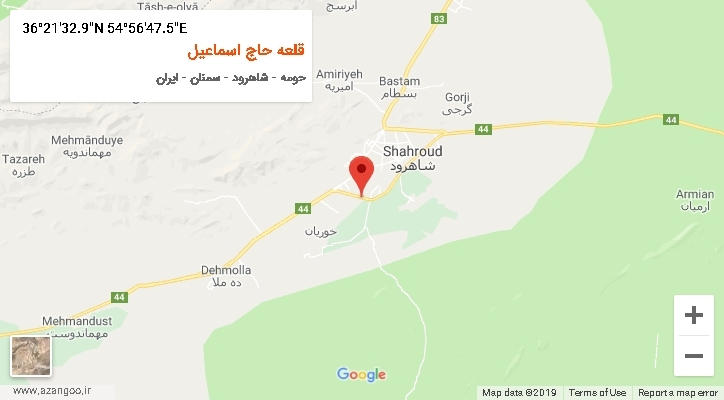 روستای قلعه حاج اسماعیل بر روی نقشه