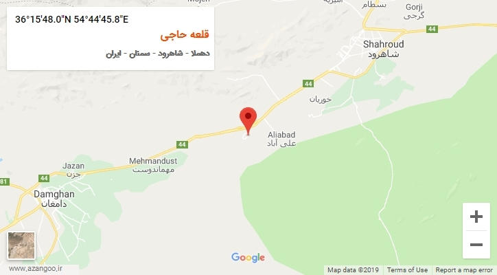 روستای قلعه حاجی بر روی نقشه
