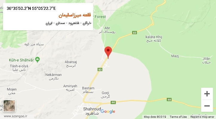 روستای قلعه میرزاسلیمان بر روی نقشه