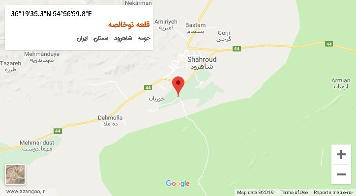 روستای قلعه نوخالصه بر روی نقشه