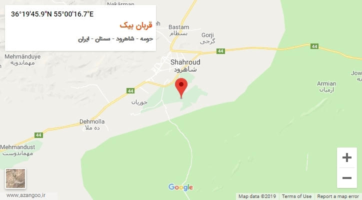 روستای قربان بیک بر روی نقشه